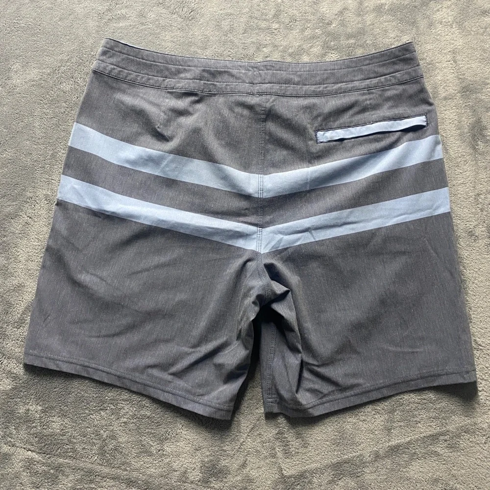 Fair Harbor Board Shorts Mens Size 34 Navy Blue Striped Swim Trunks
